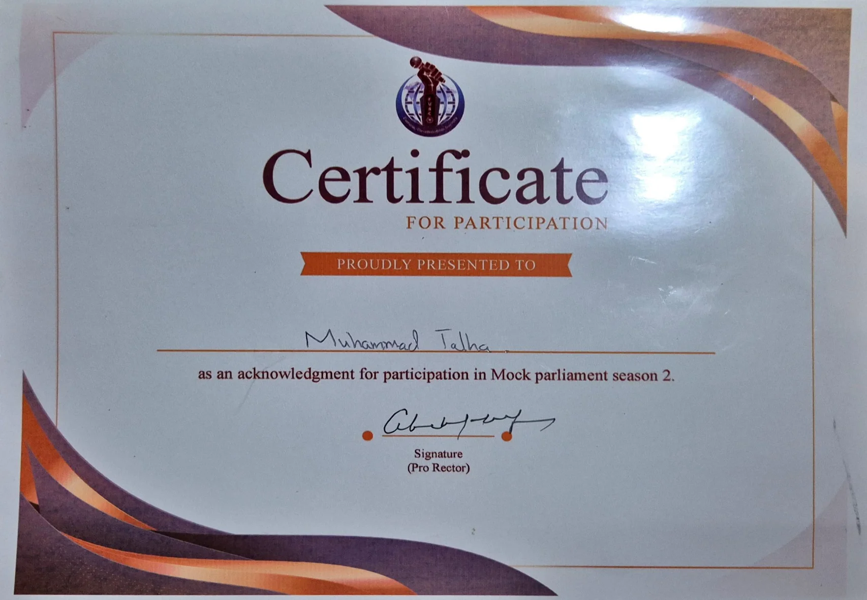 Academic Achievement Certificate